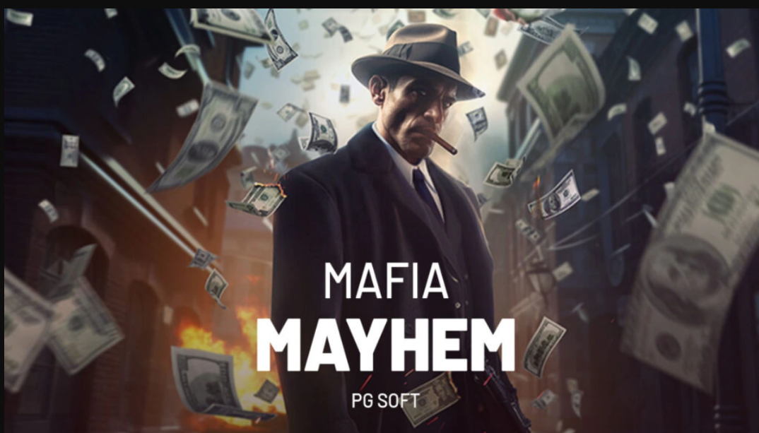 Mafia Mayhem, slot Mafia Mayhem, PG Soft slot, jogo de slot máfia, características do Mafia Mayhem, mecânicas do slot Mafia Mayhem, sistema de 30 linhas